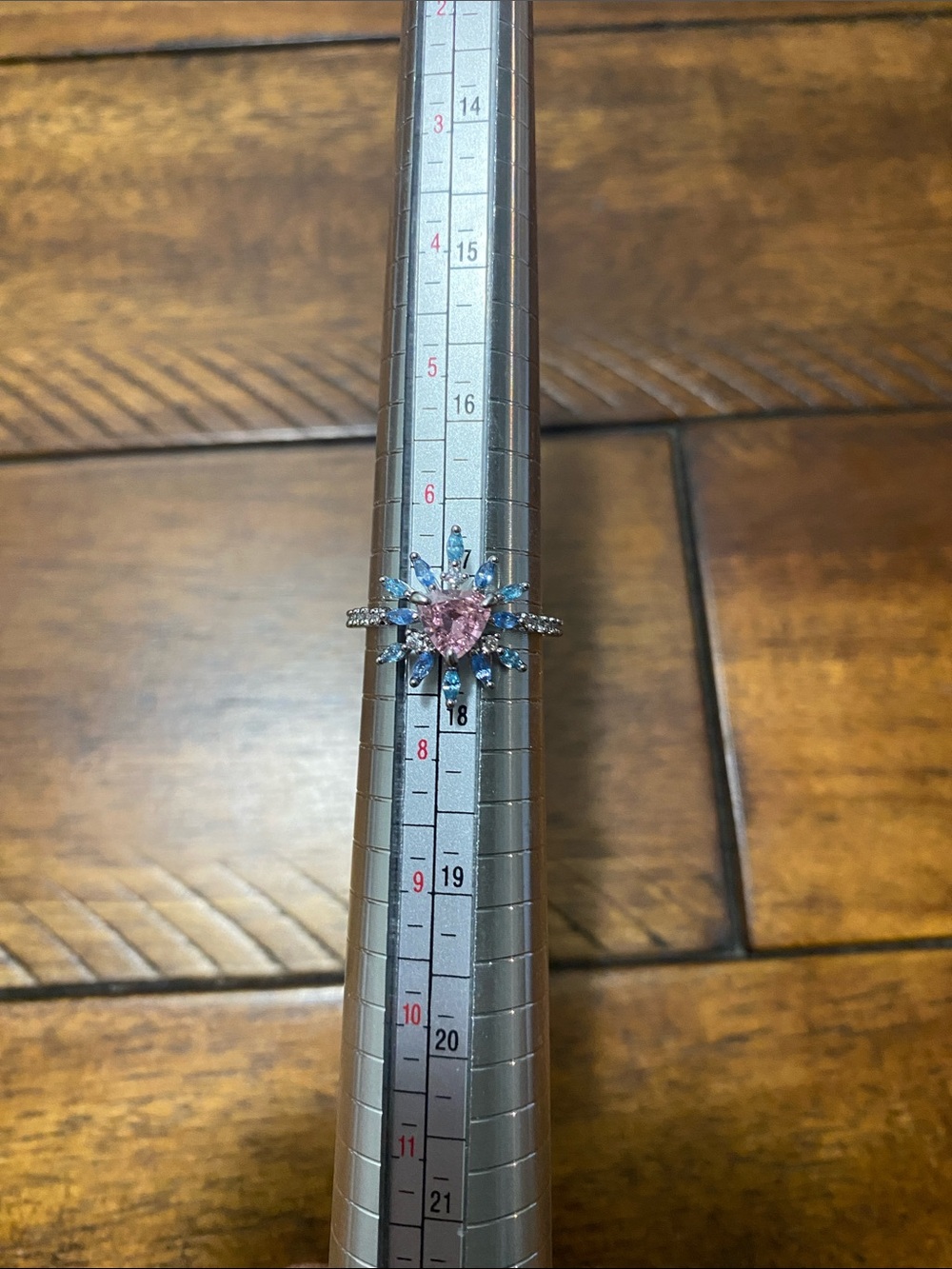 Bomb Party OG Originals Ring - Pink Quartz Cubic Zirconia - Rhodium Plating